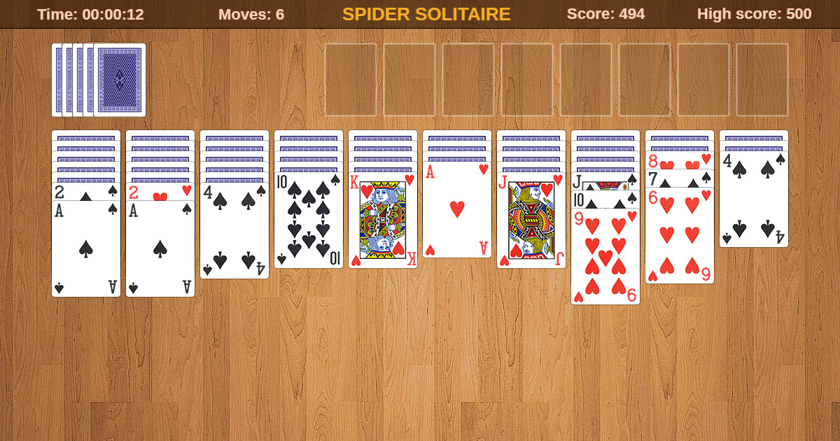 Play free spider solitaire game online - viewsnde Spider solitaire games